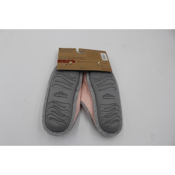 Dearfoam Womens FreshPink Quilt Memory Slippers Slides S(5-6) - Picture 3 of 4